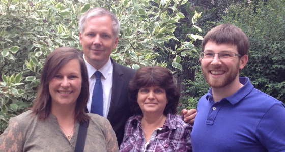 v.l.n.r.: Iris Pohl-Mattern, der neue Kreisvorsitzende Lars Barteit, Kerstin Koch und Jens Hübner