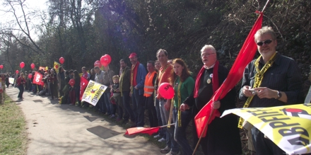 Wolfgang Stehmer in der Menschenkette