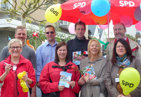 die erste "Schicht" am Infostand