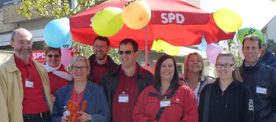 gute Laune am SPD-Infostand